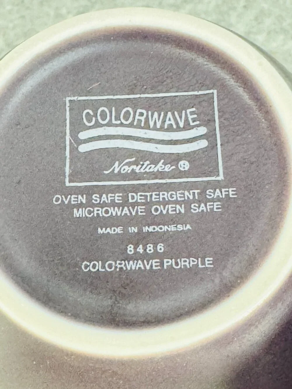 Noritake Colorwave Purple 2 Mugs Coffee Cups White 8486 Stoneware